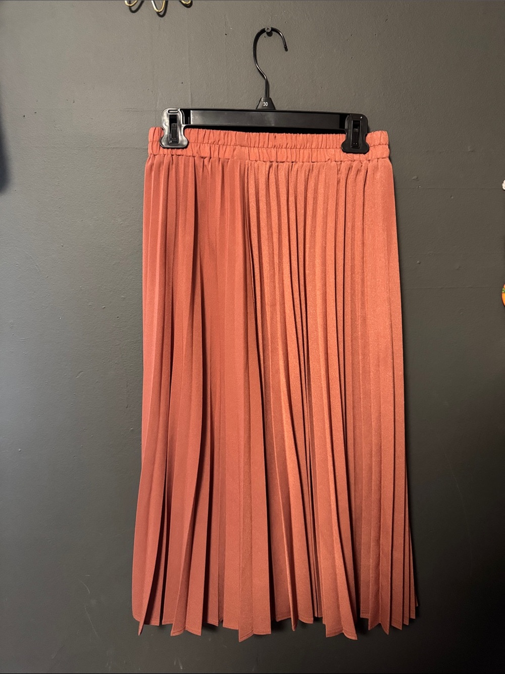 Pleated Midi Skirt in Dusty Rose - Women